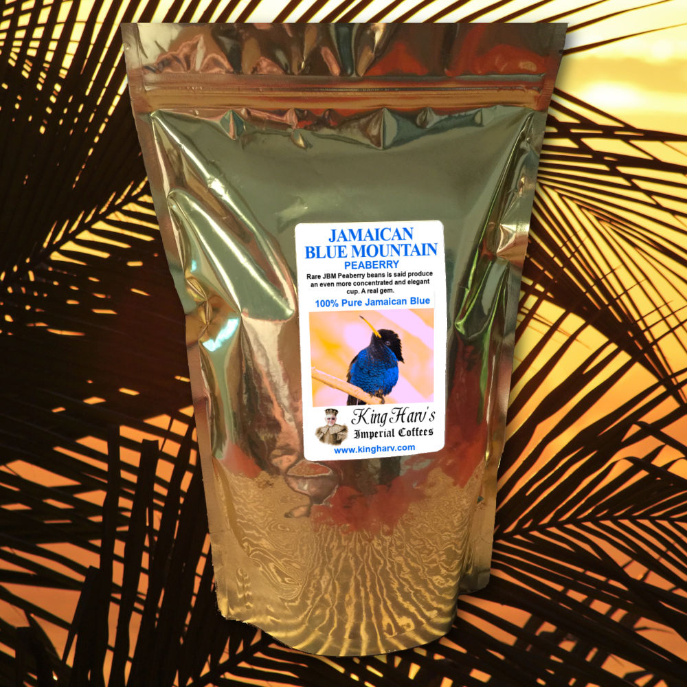 Jamaican Blue Mountain Peaberry Coffee 1 lb - Free Shipping