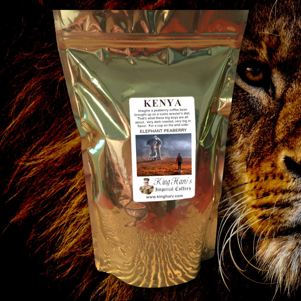 Kenya Elephant Peaberry Coffee 12 oz - Free Shipping