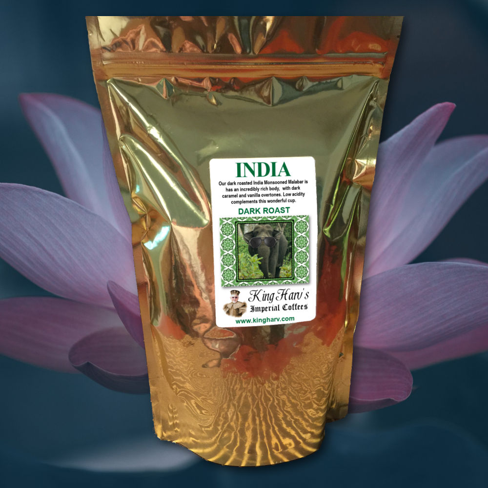 Indian Monsooned Coffee 1 lb Dark - Free Shipping