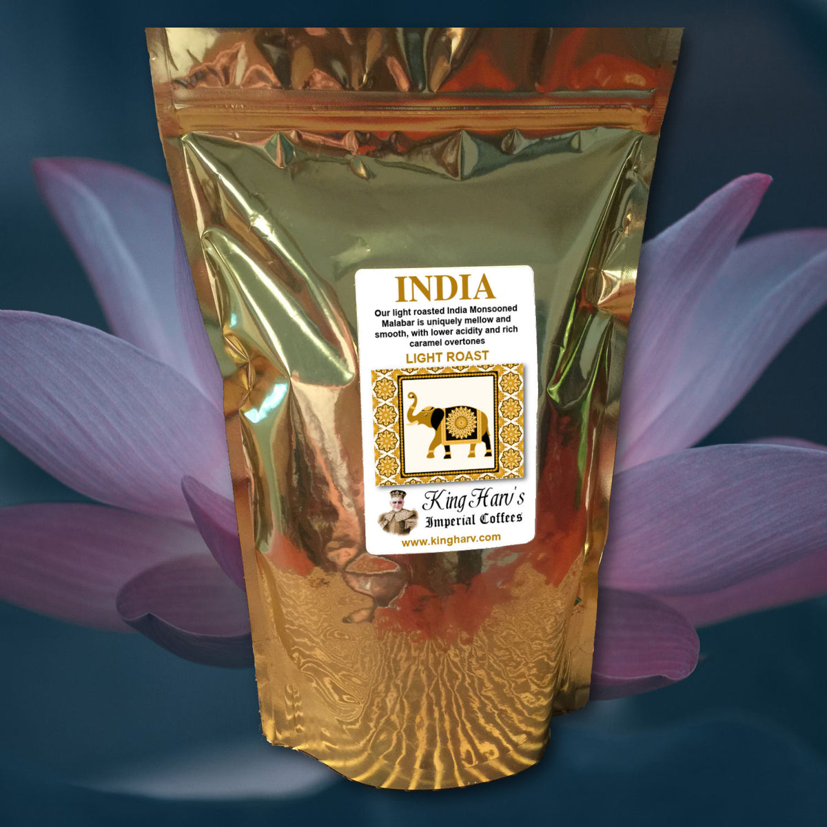 Indian Monsooned Coffee 1 lb Light - Free Shipping