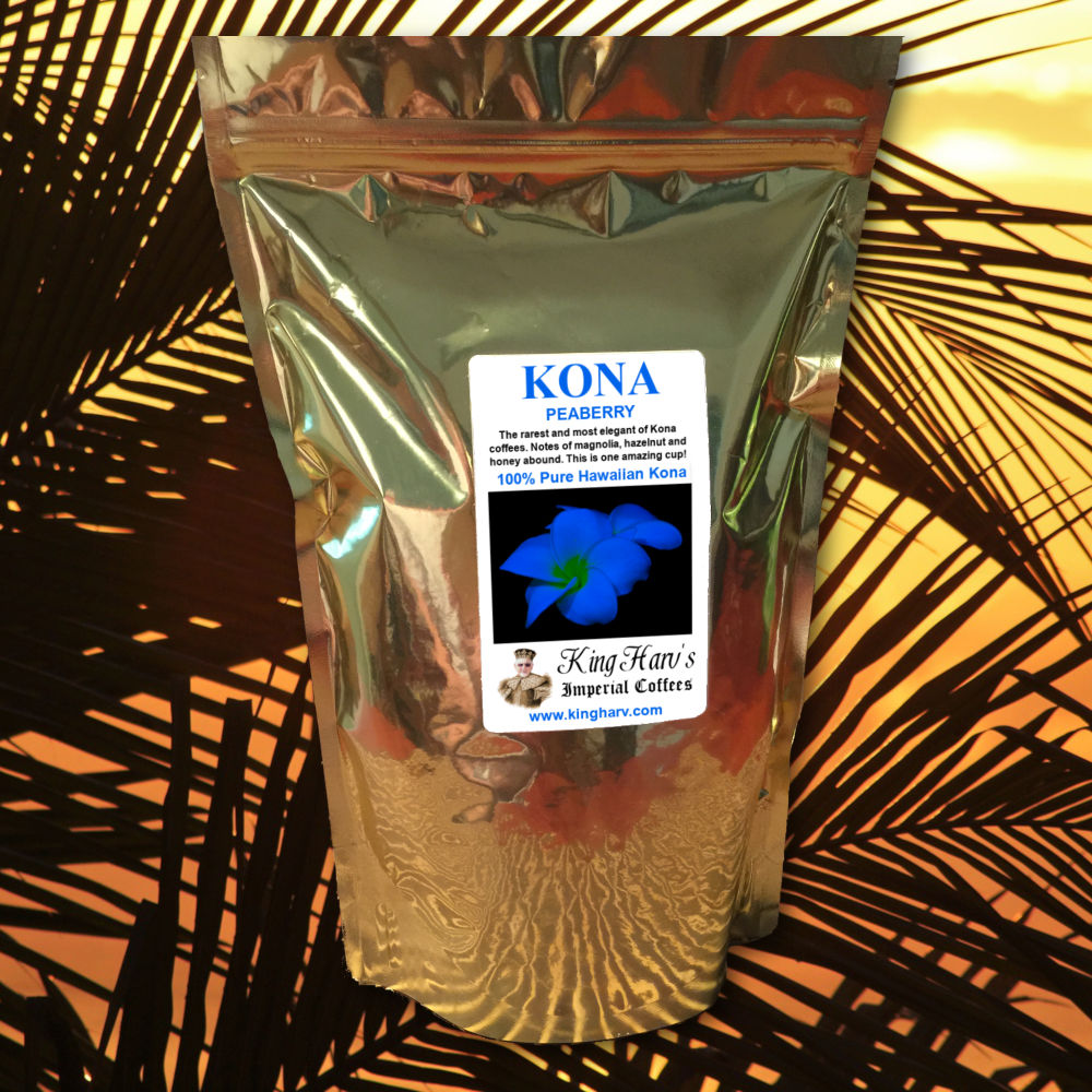 Kona Peaberry Coffee 1 lb - Free Shipping