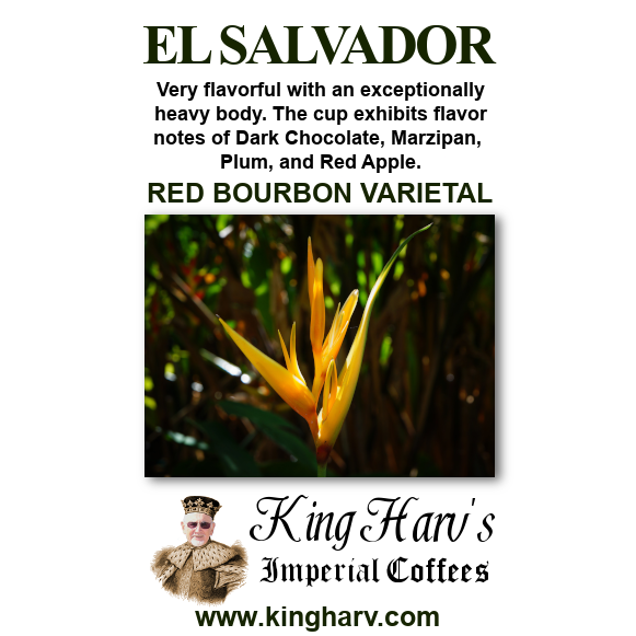 El Salvador Red Bourbon Coffee 1 lb - Free Shipping
