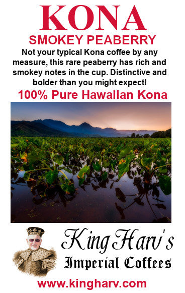 Kona Smokey Peaberry 1 lb - FREE SHIPPING