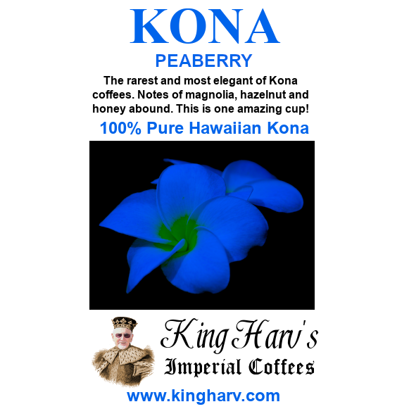 Kona Peaberry Coffee 1 lb - Free Shipping