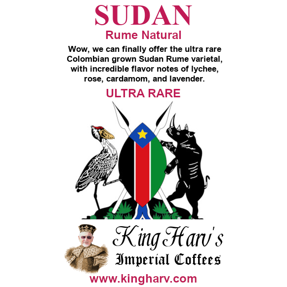 Colombia Sudan Rume Coffee 1 lb - Free Shipping